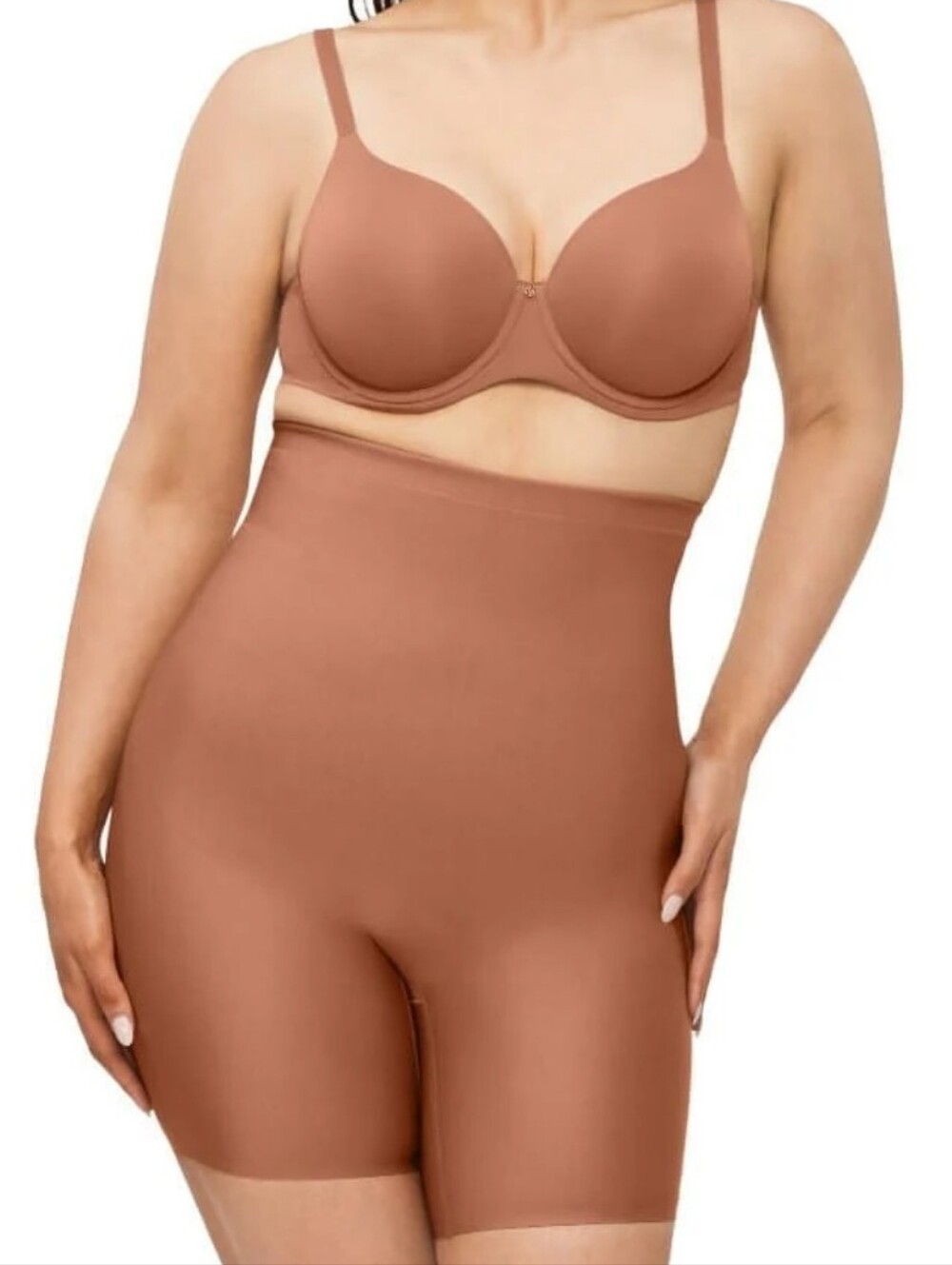 Nancy Ganz X Factor High Waisted Thigh Shaper - Cocoa